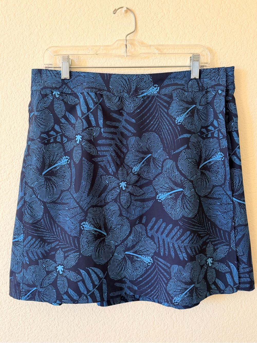 RipSkirt Floral Print A-line Skirt with Velcro, Water-Repellent & Quick Dry (L)